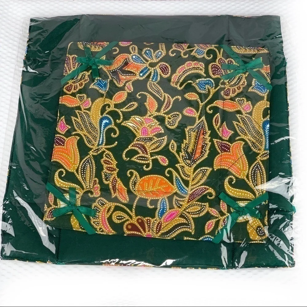 𝅺new-trdtnl Thai BatikPrint MultiUsage Bread Basket